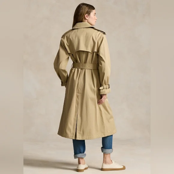 Polo Ralph Lauren Double-Breasted Twill Trench Coat - Picture 3 of 12